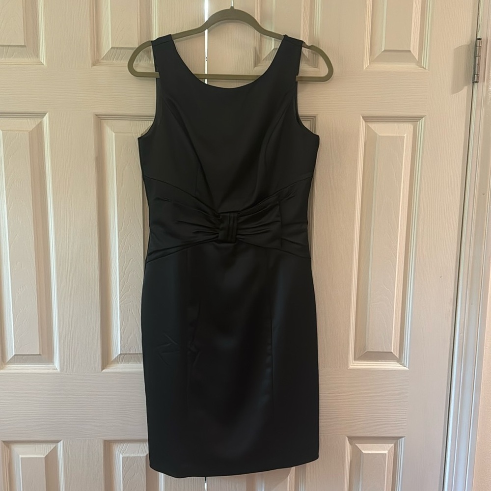 White House Black Market formal black mini dress. Size 8. NWT.